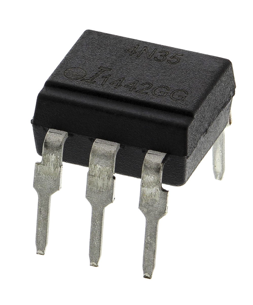 Isocom 4N35 DC Input Optocoupler, Through Hole, 6-Pin PDIP
