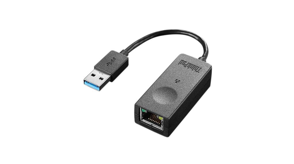LENOVO USB Network Adapter USB 3.0 Black 1Gbps Network Speed