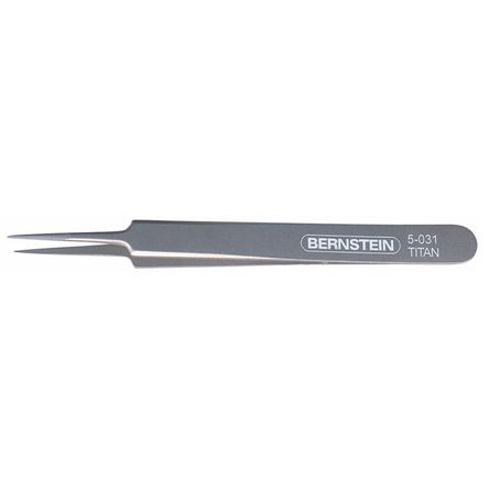 Bernstein 110mm Stainless Steel Pointed ESD Safe Tweezer