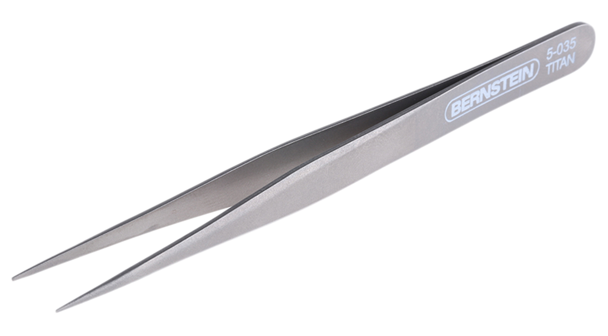 Bernstein 120mm Stainless Steel Pointed ESD Safe Tweezer