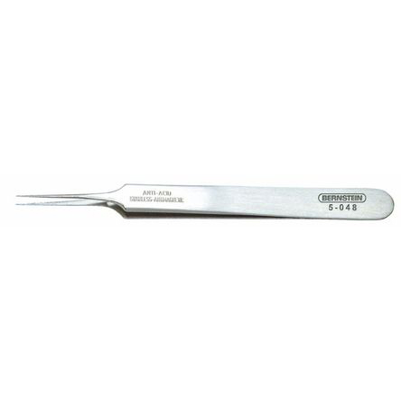 Bernstein 110mm Stainless Steel Pointed ESD Safe Tweezer