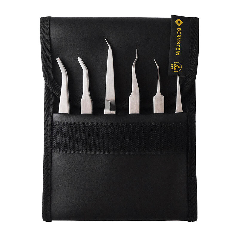 Bernstein Stainless Steel ESD Safe Tweezer Set
