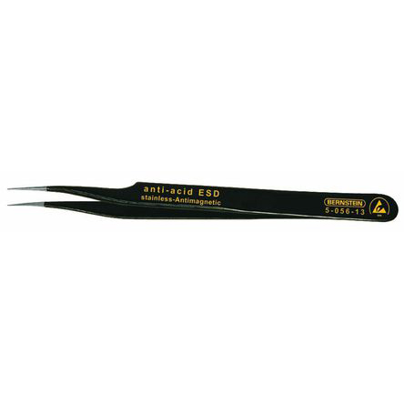 Bernstein 120mm Stainless Steel Pointed ESD Safe Tweezer