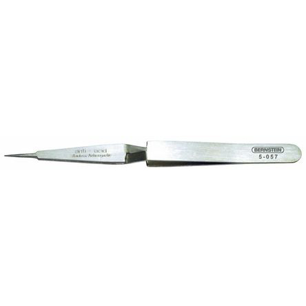 Bernstein 120mm Stainless Steel Pointed ESD Safe Tweezer
