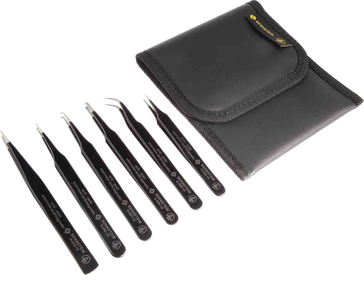 Bernstein Steel ESD Safe Tweezer Set