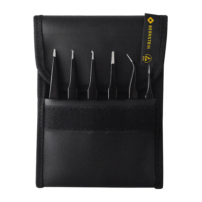 Bernstein Steel ESD Safe Tweezer Set