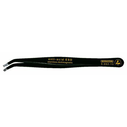 Bernstein 115mm Stainless Steel Pointed ESD Safe Tweezer