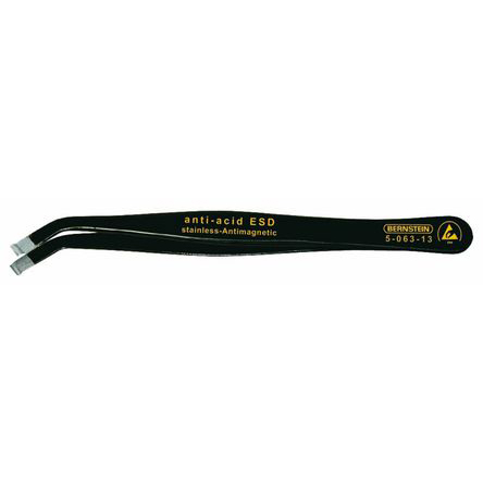 Bernstein 115mm Stainless Steel Pointed ESD Safe Tweezer