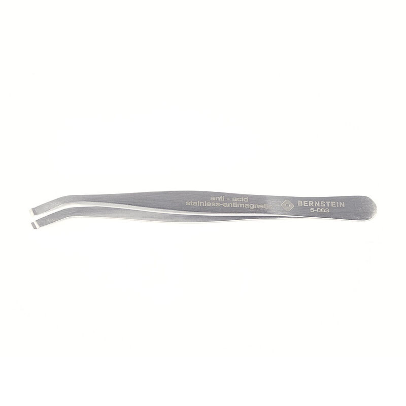 Bernstein 115mm Stainless Steel Angled Tweezer