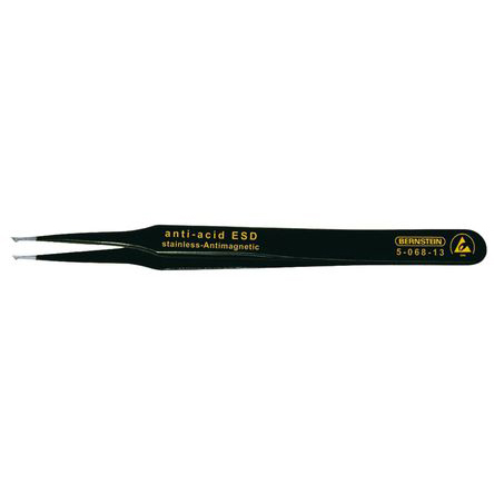 Bernstein 140mm Stainless Steel ESD Safe Tweezer