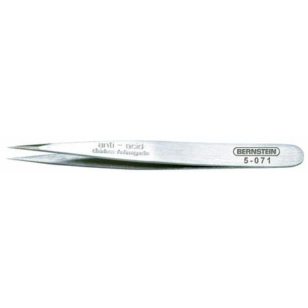 Bernstein 85mm Stainless Steel Pointed ESD Safe Tweezer