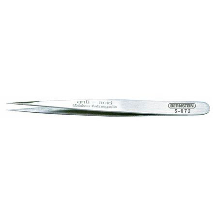 Bernstein 110mm Stainless Steel Pointed ESD Safe Tweezer