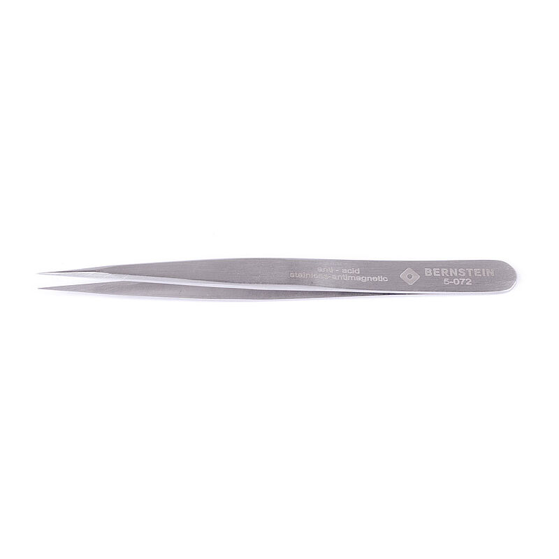 Bernstein 110mm Stainless Steel Fine ESD Safe Tweezer