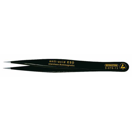 Bernstein 120mm Stainless Steel Pointed ESD Safe Tweezer