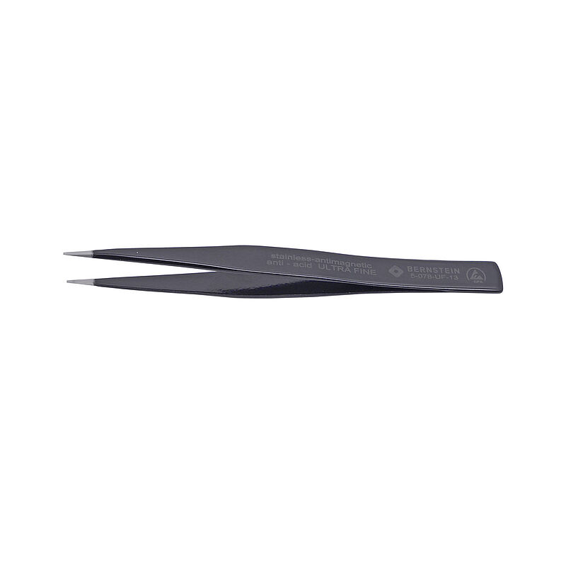 Bernstein 130mm Stainless Steel Pointed ESD Safe Tweezer