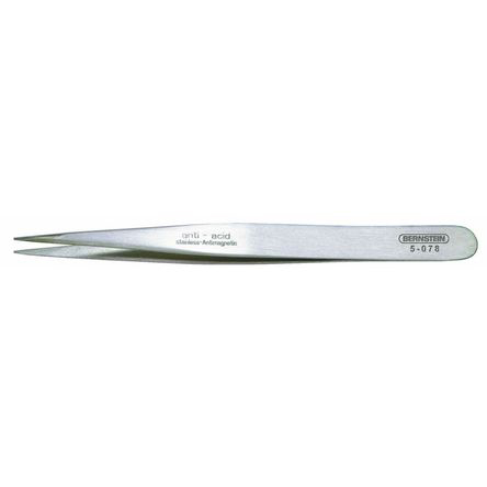 Bernstein 130mm Stainless Steel Tapered ESD Safe Tweezer
