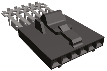 TE Connectivity, AMPMODU MTE Female Connector Housing,  2.54 mm Pitch,  6 Way,  1 Row Straight