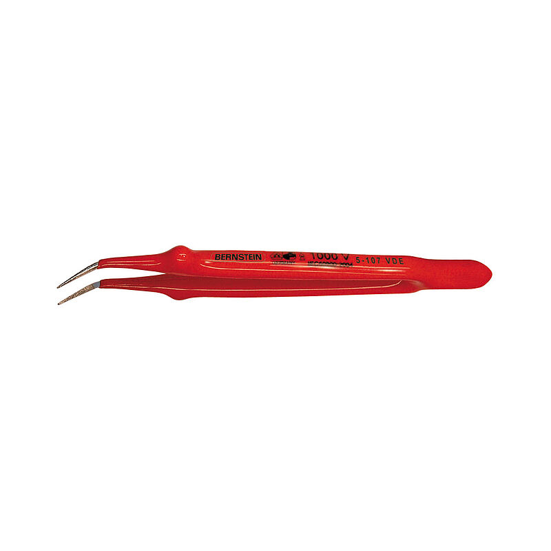Bernstein 150mm Steel Fine, Serrated ESD Safe Tweezer