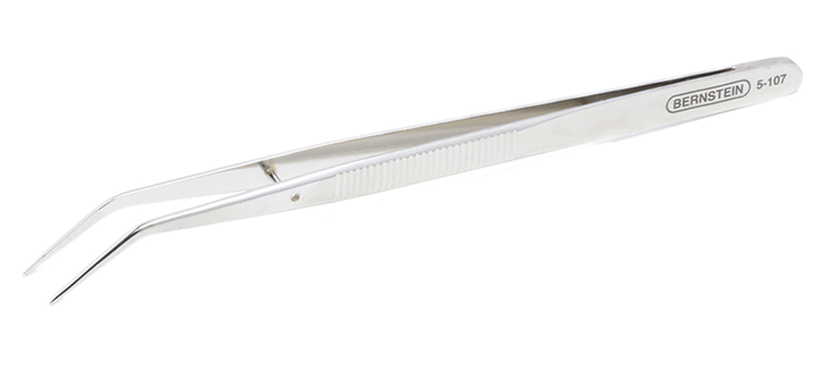 Bernstein 150mm Nickel Plated Steel ESD Safe Tweezer