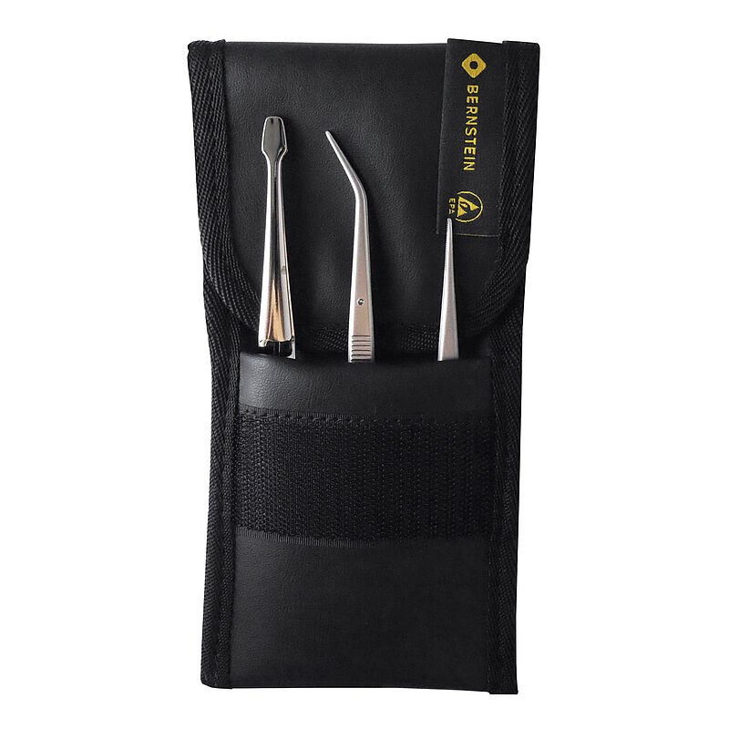 Bernstein Steel ESD Safe Tweezer Set