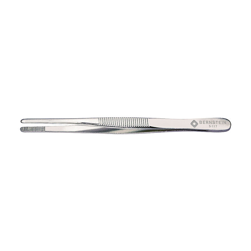Bernstein 145mm Alloy Steel Serrated, Fine Tweezer