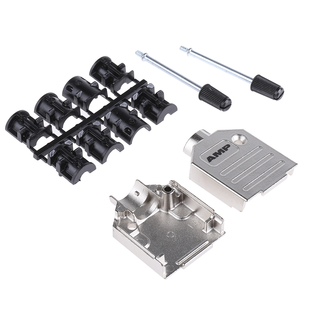 TE Connectivity ADK Series Zinc Straight D-Sub Backshell, 9 Way Strain Relief