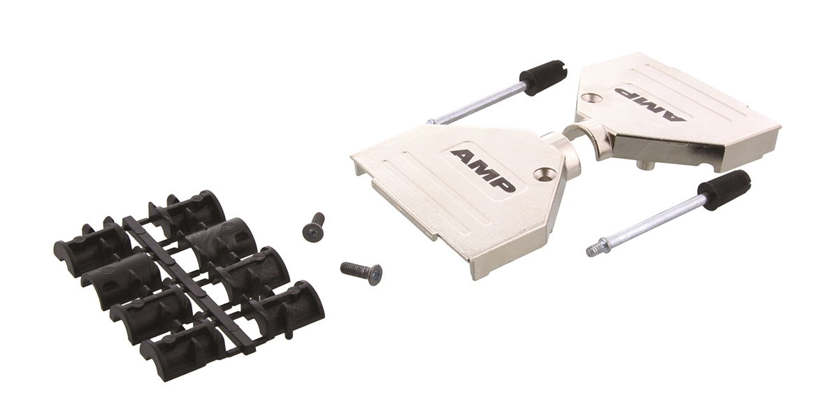 TE Connectivity ADK Series Zinc Straight D-Sub Backshell, 25 Way Strain Relief
