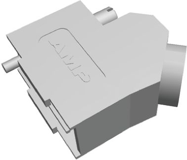 TE Connectivity ADK Series Zinc Angled D-Sub Backshell, 9 Way Strain Relief
