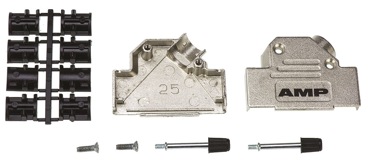 5-1478763-3 TE Connectivity ADK Series Zinc Angled D-Sub Backshell, 25 Way Strain Relief