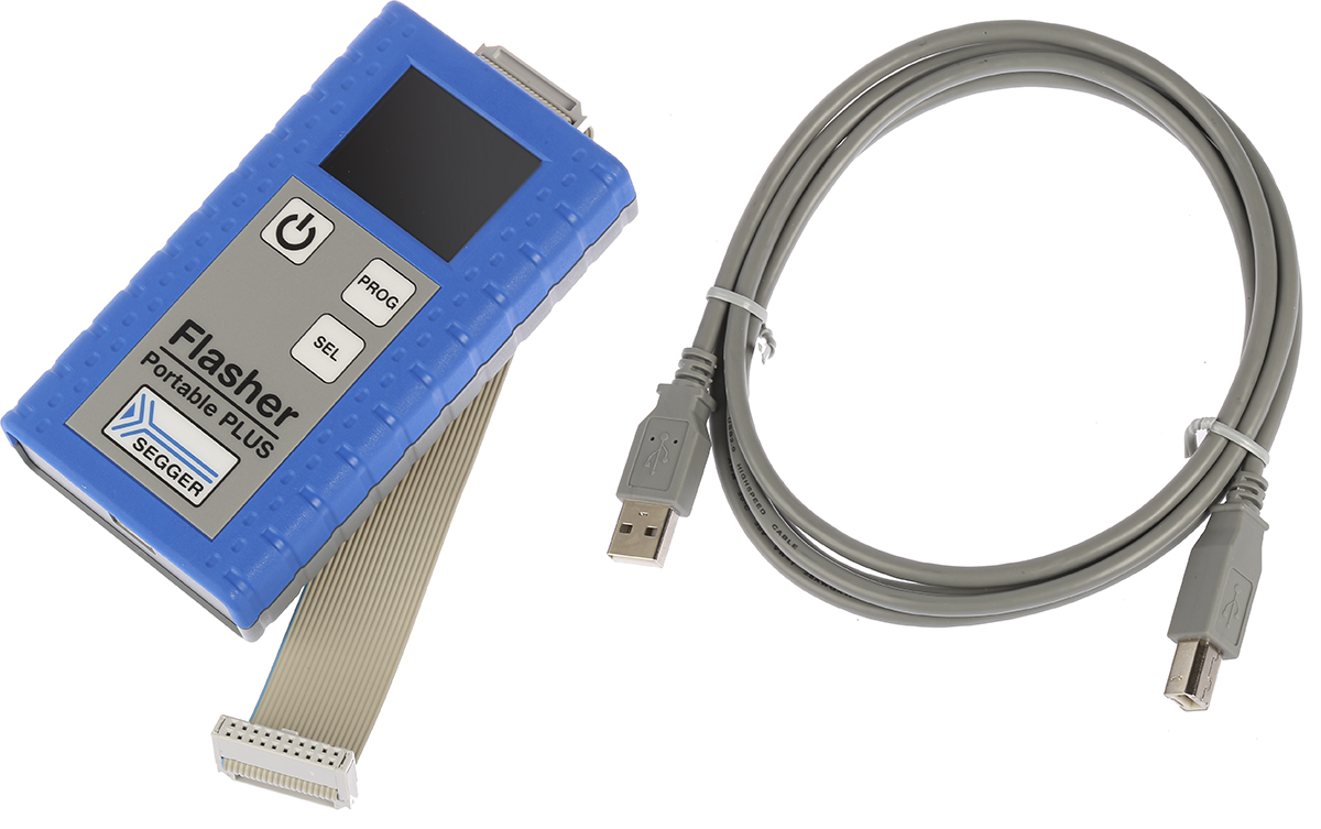 SEGGER Flasher Portable PLUS Chip Programmer, Programmer for Flash Microcontrollers