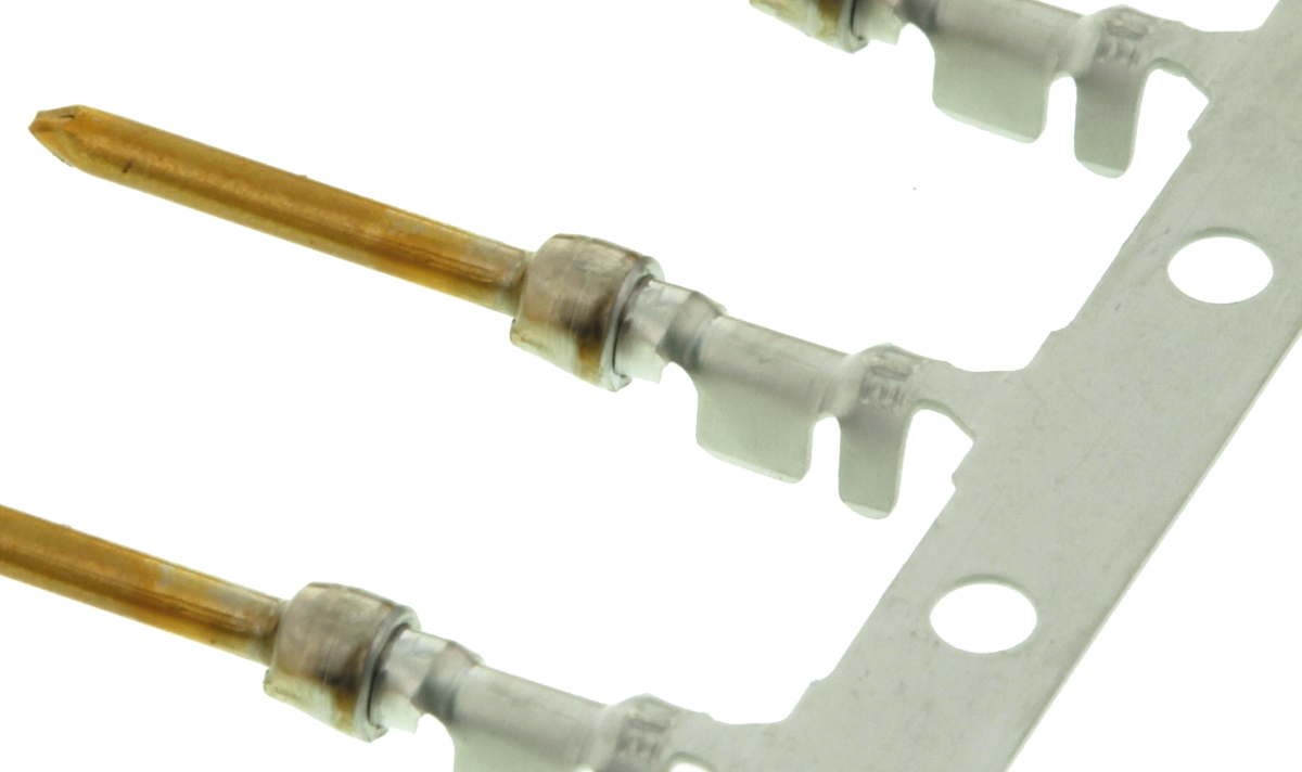 5-166053-1 TE Connectivity, AMPLIMITE HD-20 Series, size 20 Male Crimp D-Sub Connector Contact, Gold over Nickel Pin 20 AWG