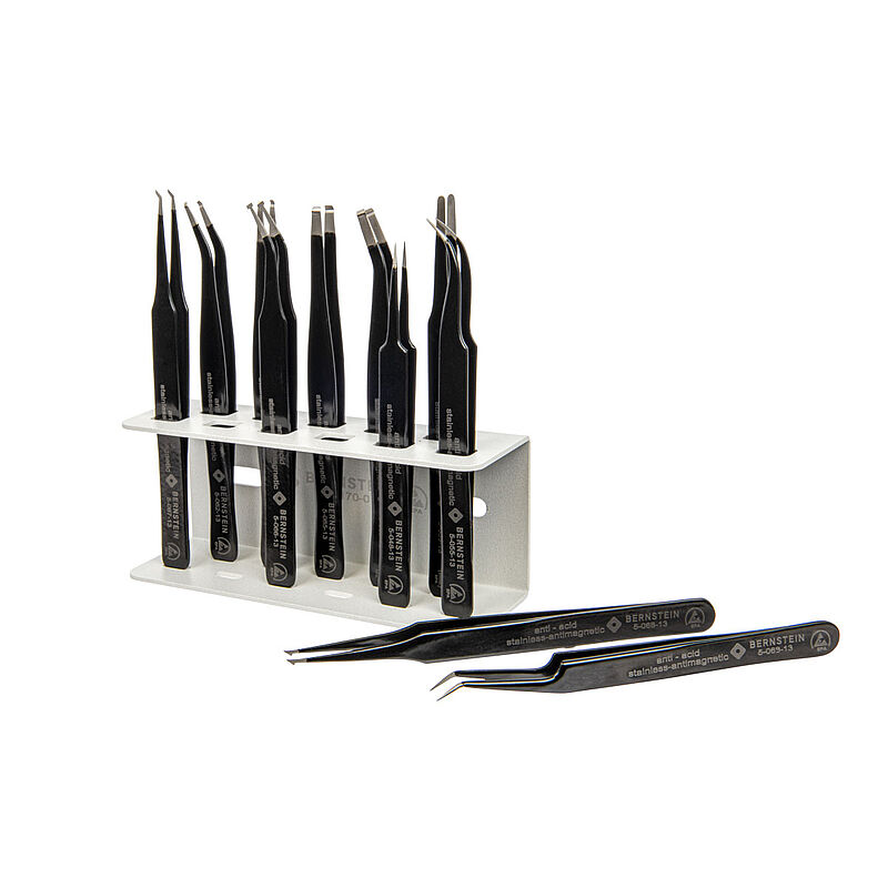 Bernstein 120mm Stainless Steel Pointed ESD Safe Tweezer