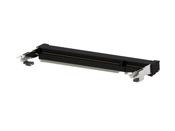 TE Connectivity 0.6 mm Pitch 200 Way, Right Angle Surface Mount DDR2 DIMM Socket ,1.8V, 5A