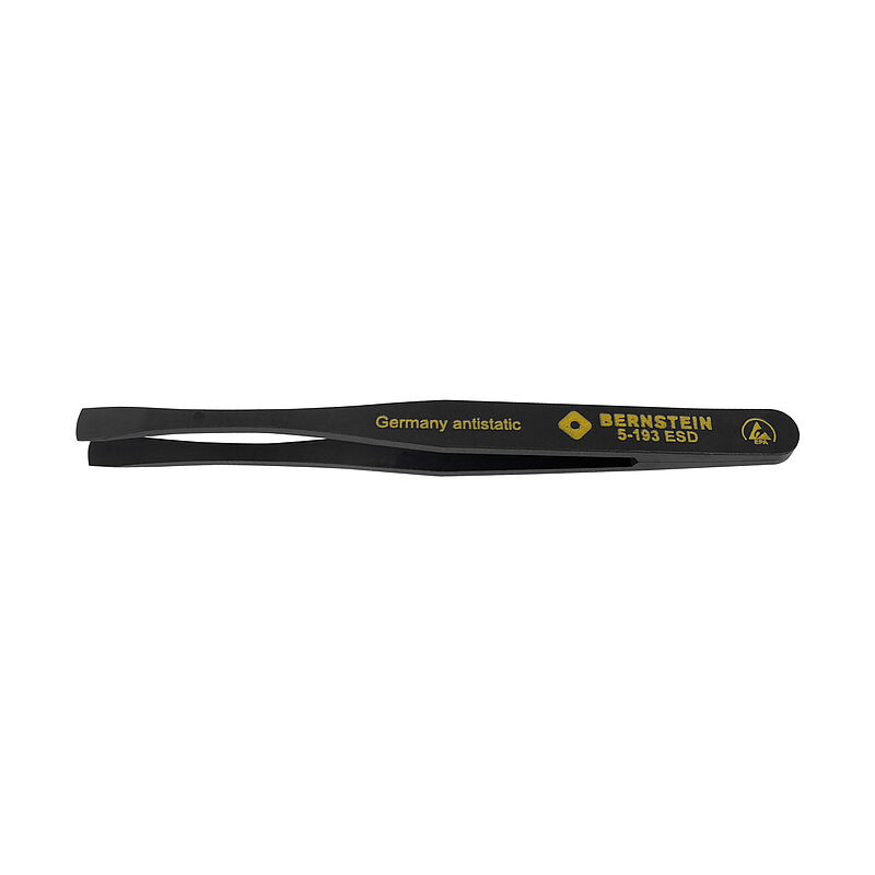 Bernstein 120mm Plastic Flat ESD Safe Tweezer