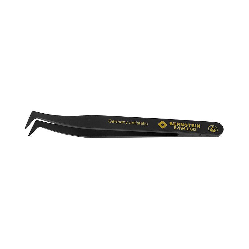 Bernstein 120mm Plastic Angled ESD Safe Tweezer
