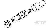 TE Connectivity size 8 Male Wire D-Sub Connector Coaxial Contact, Gold Pin