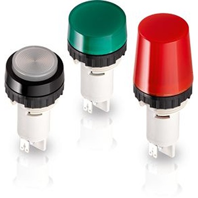 RAFI Red Round Push Button Lens for Use with Signal Lamps
