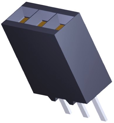 TE Connectivity AMPMODU MOD II Series Straight Through Hole PCB Socket, 4-Contact, 1 Row, 2.54 mm Pitch Solder