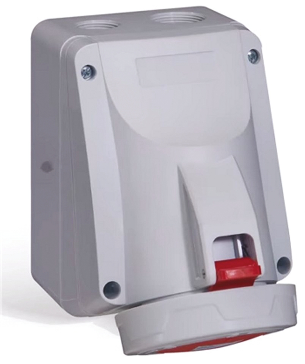 Legrand, P17 Tempra Pro IP66, IP67 Red Industrial Power Connector, Wall Mount, Rated At 32A, 415V