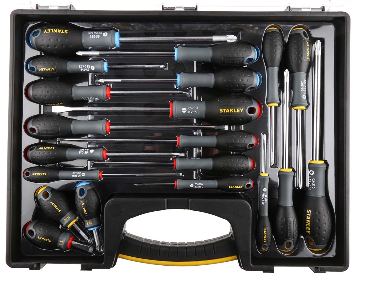 5-62-572 Stanley Tools Phillips, Pozidriv, Slotted Standard, 20-Piece