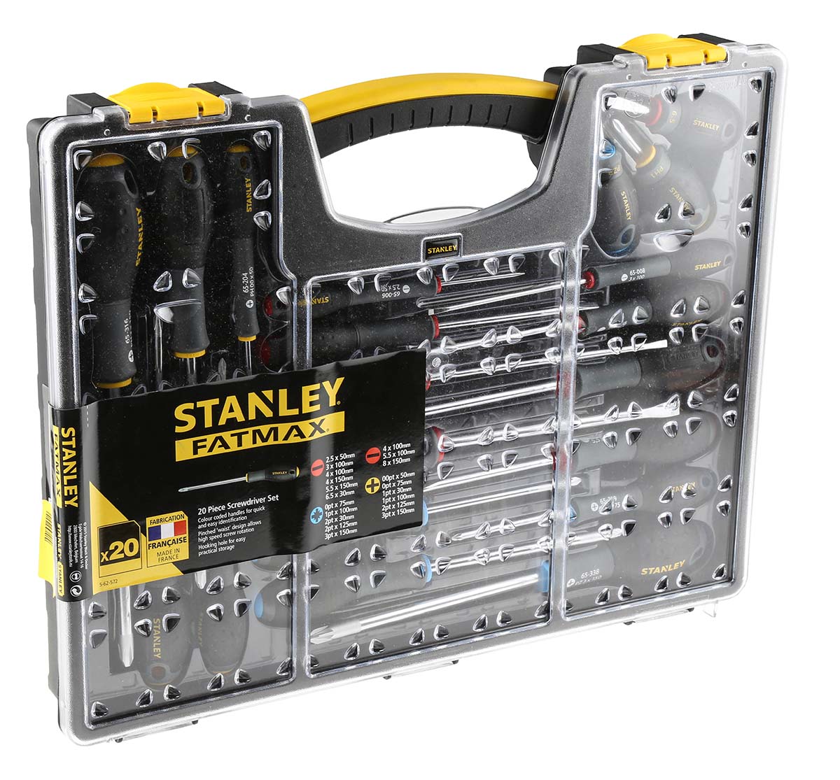 5-62-572 Stanley Tools Phillips, Pozidriv, Slotted Standard, 20-Piece