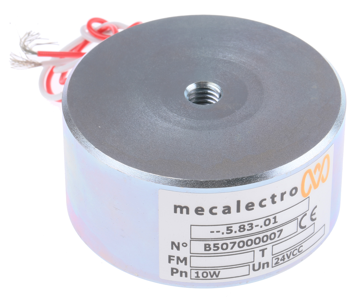 Mecalectro Holding Magnet, 1450 N Holding Force 24 V dc