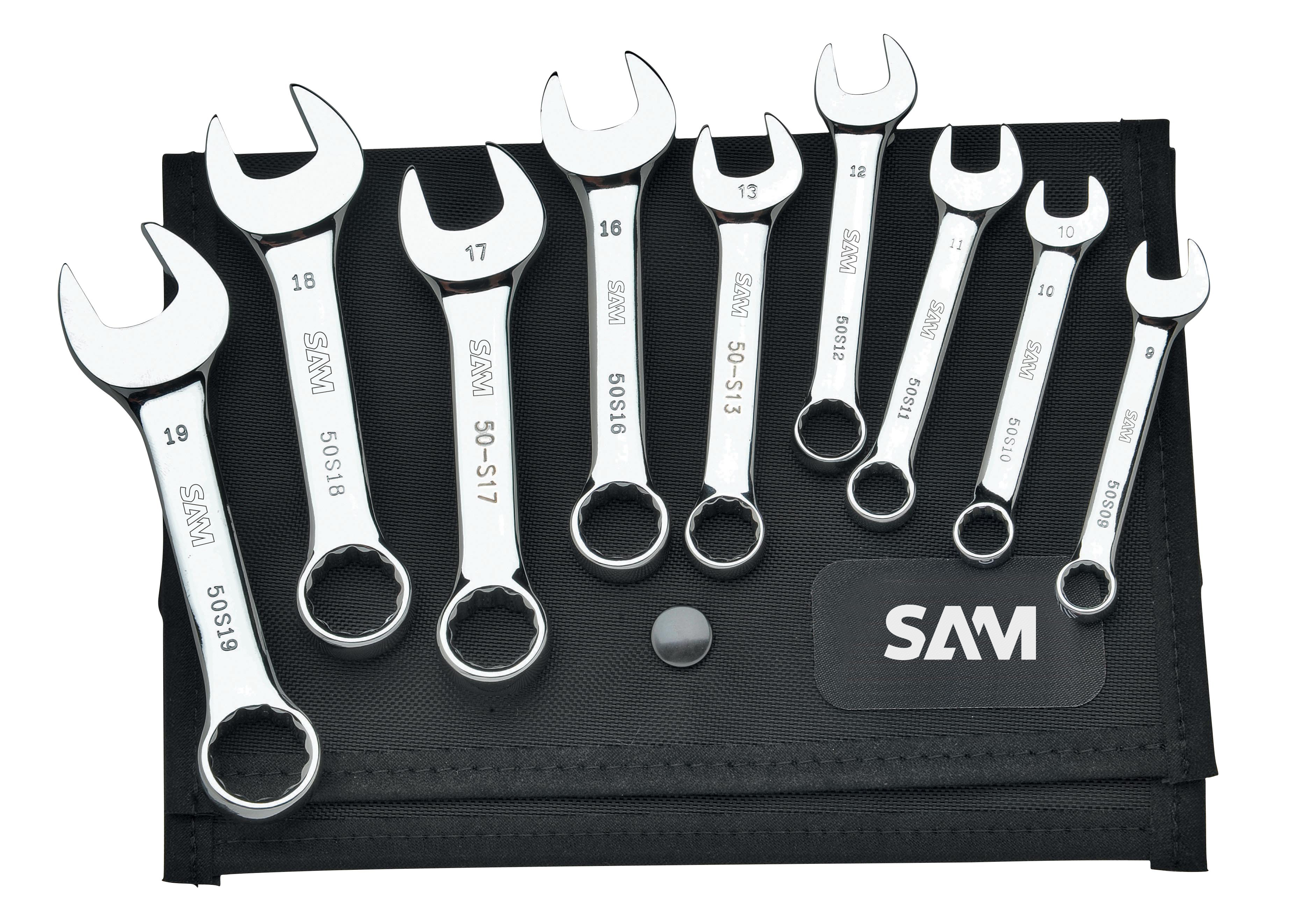 SAM 9-Piece Combination Spanner Set, 8 To 19 mm