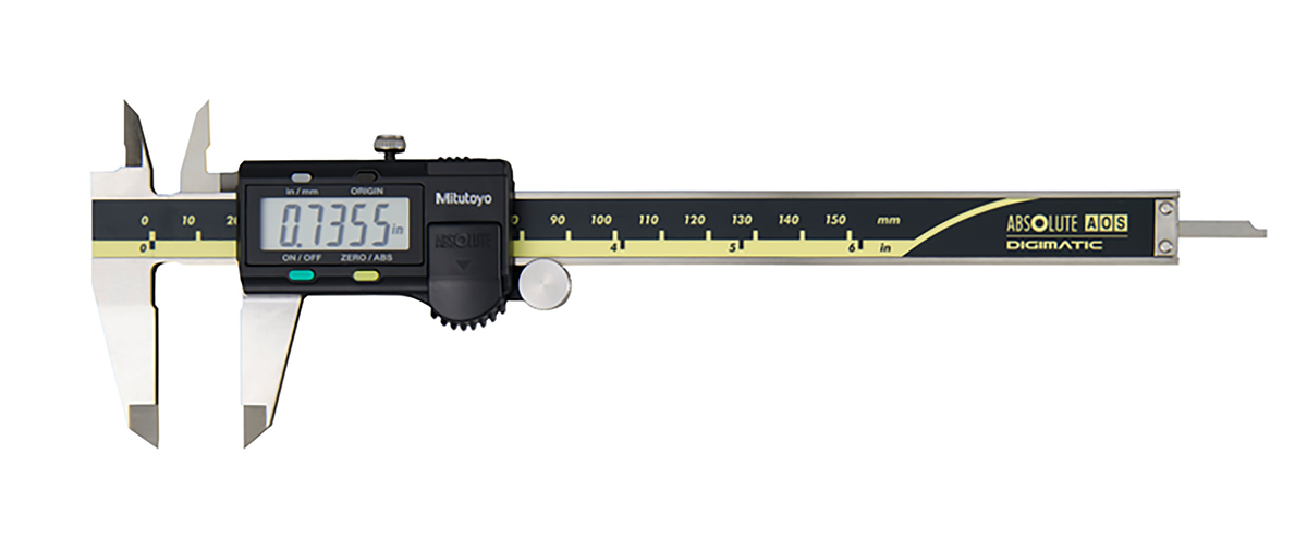 Mitutoyo Caliper 150 mm 0.01 mm Resolution Digital, Imperial, Metric