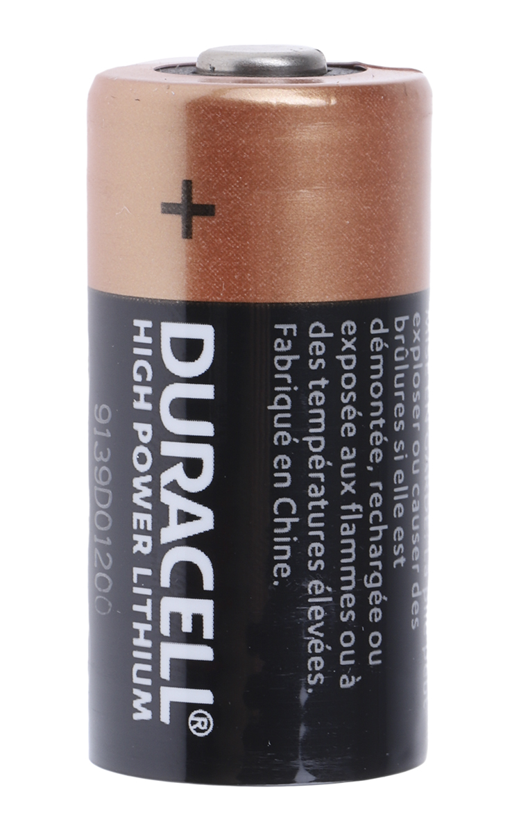 Duracell Lithium Manganese Dioxide 3 V CR17534 Camera Battery, 1600 mAh, 17 mm