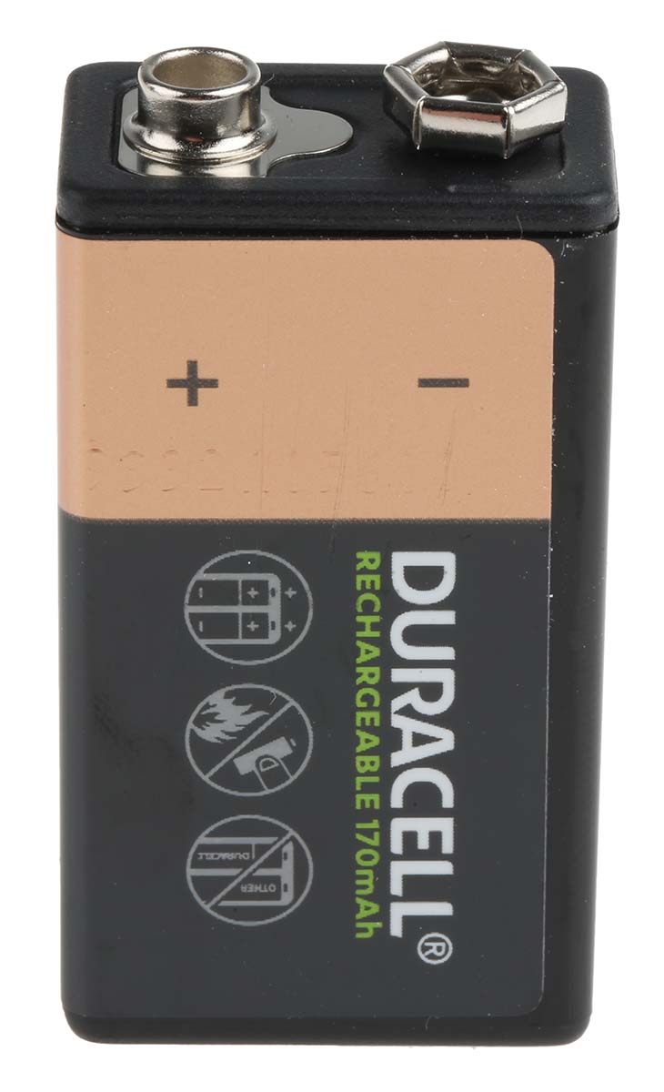 Duracell 170 mAh NiMH 9V Rechargeable Battery