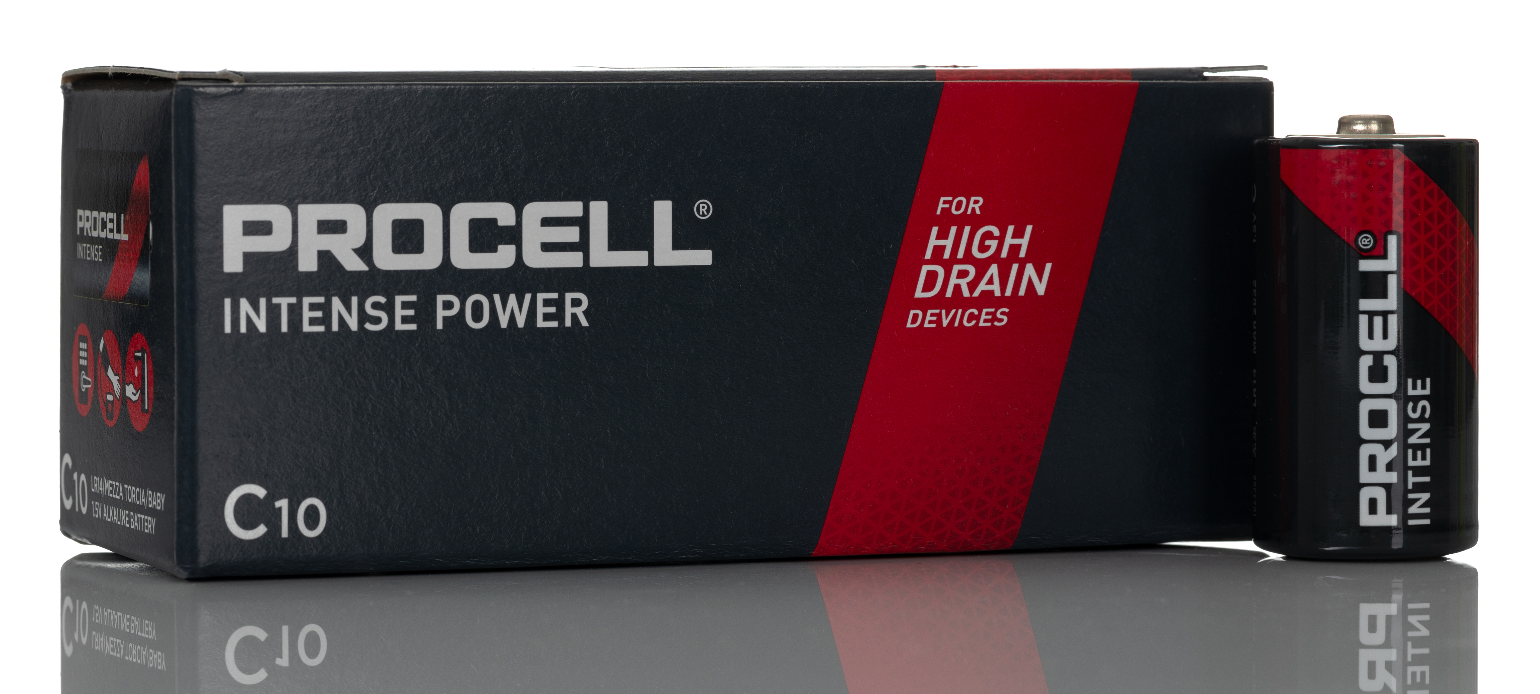 Duracell Procell Intense 1.5 V Alkaline C Battery, 7.933 Ah