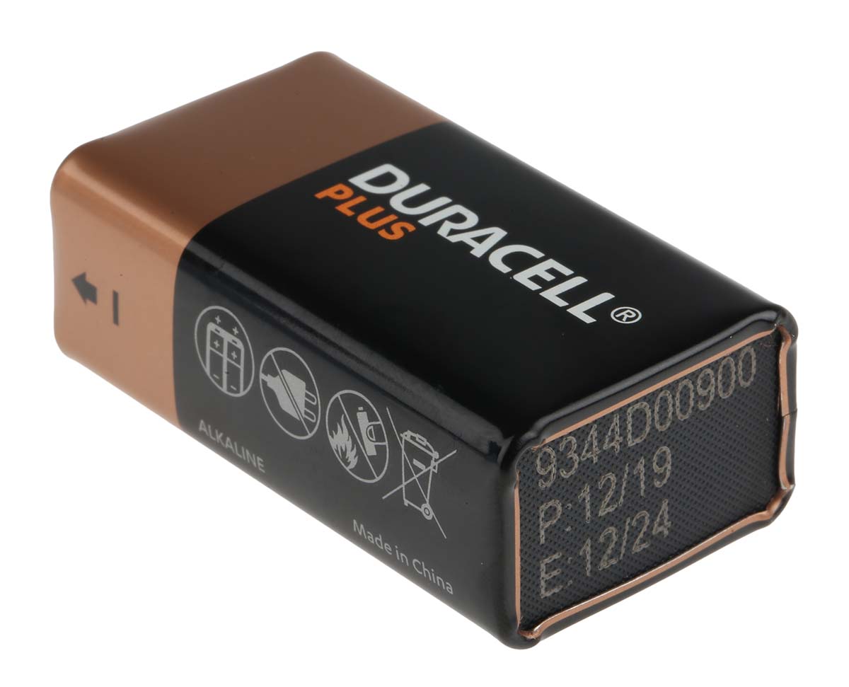 5000394142190 Duracell Duracell Plus Power Alkaline Manganese Dioxide 9V Battery