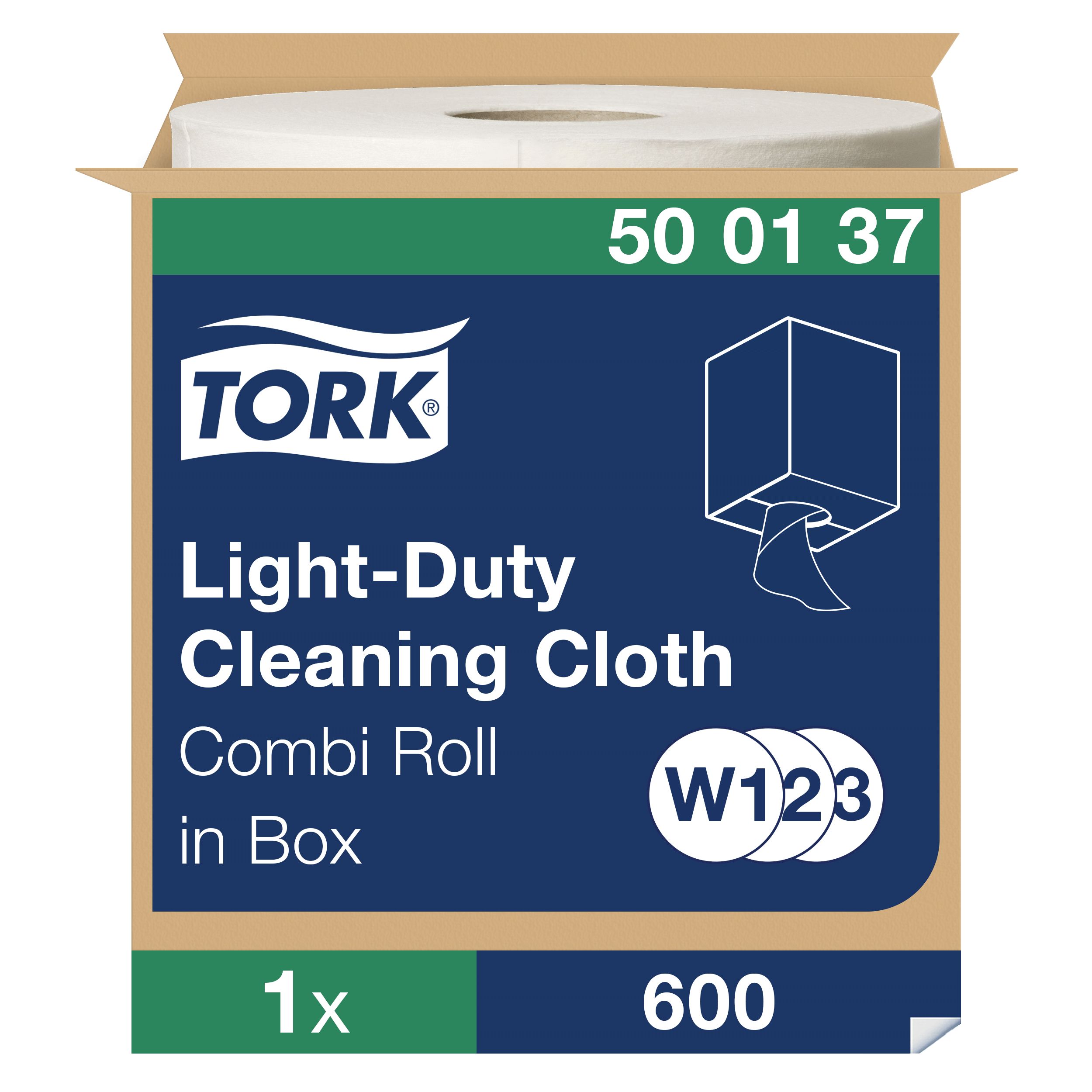 Tork Air Freshener Odour Neutraliser White Cotton Cloths for General Purpose, Dry Use, Roll of 45 Per Pack, 38.5 cm,