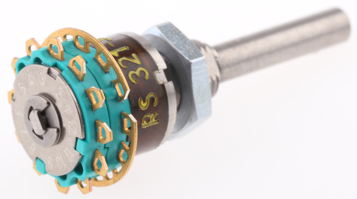 NSF MY non short DP6T Rotary Switch, 1.5A, Solder